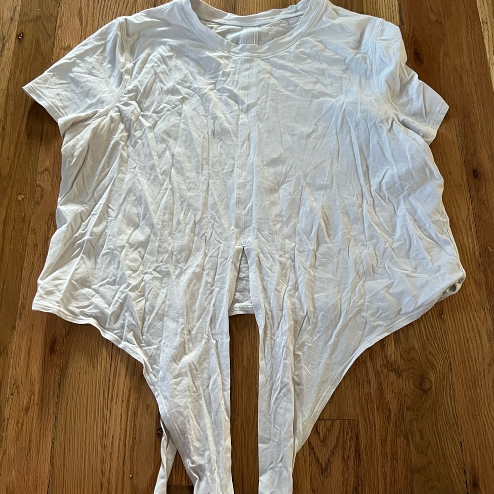 Lululemon white tank top with tie size 8